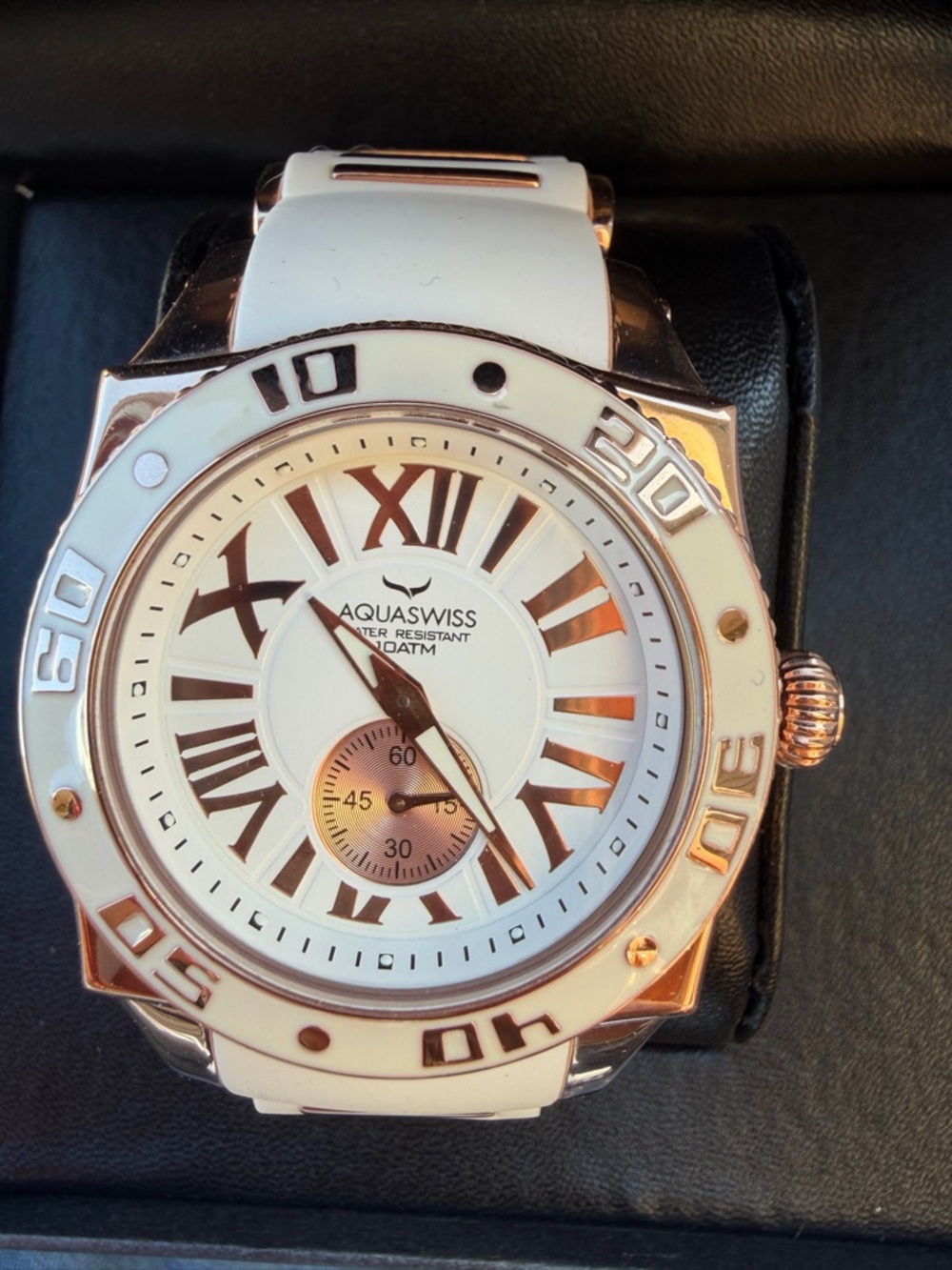 Aquaswiss White and Rose Gold Sport Watch - Picture 2 of 9